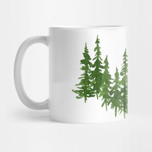 Watercolor pine trees Mug